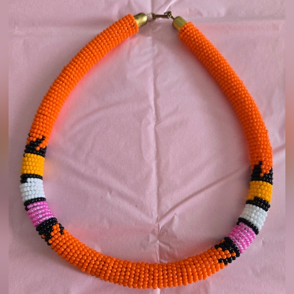 African Beaded Chocker - NEW - Picture 2 of 2